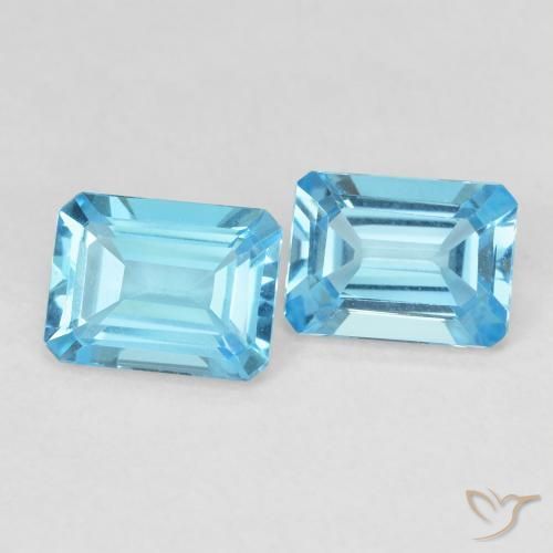 Shop natural 3.40ct スイスブルー トパーズ gems, 八角形 / エメラルドカット, from ブラジル at GemSelect. In stock, global shipping!