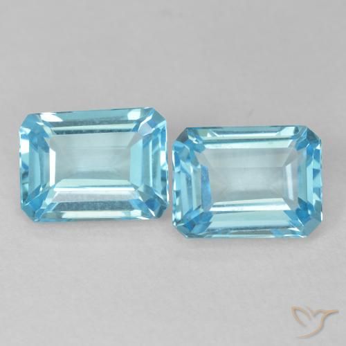 Shop natural 3.90ct スイスブルー トパーズ gems, 八角形 / エメラルドカット, from ブラジル at GemSelect. In stock, global shipping!