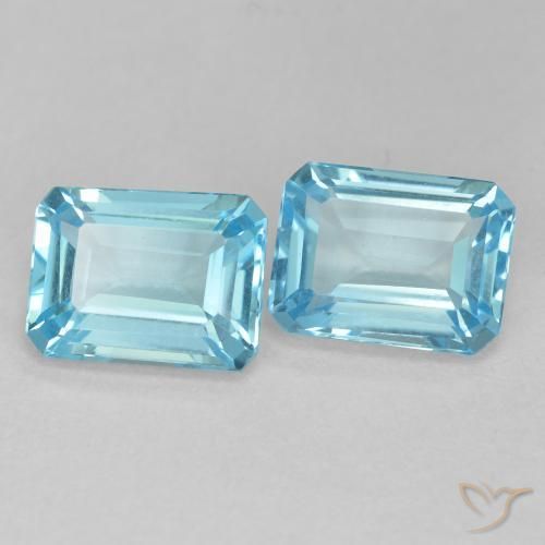 Shop natural 3.90ct スイスブルー トパーズ gems, 八角形 / エメラルドカット, from ブラジル at GemSelect. In stock, global shipping!