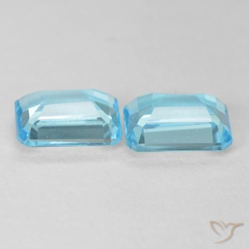 Shop natural 3.90ct スイスブルー トパーズ gems, 八角形 / エメラルドカット, from ブラジル at GemSelect. In stock, global shipping!