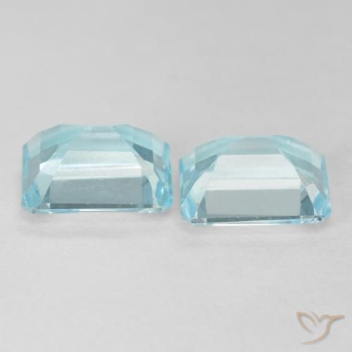 Shop natural 7.78ct 薄い緑がかった青 トパーズ gems, 八角形 / エメラルドカット, from ブラジル at GemSelect. In stock, global shipping!