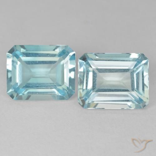 Shop natural 7.57ct 薄い緑がかった青 トパーズ gems, 八角形 / エメラルドカット, from ブラジル at GemSelect. In stock, global shipping!