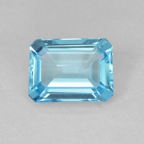 1.99ct 天然 スイスブルー トパーズ, エメラルドカット, VVS-VS