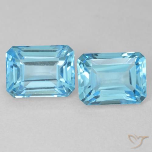 Shop natural 4.34ct スイスブルー トパーズ gems, 八角形 / エメラルドカット, from ブラジル at GemSelect. In stock, global shipping!