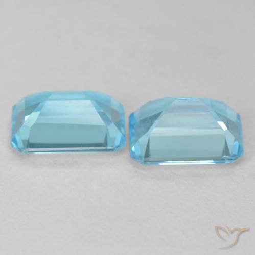Shop natural 3.70ct 薄い緑がかった青 トパーズ gems, 八角形 / エメラルドカット, from ブラジル at GemSelect. In stock, global shipping!