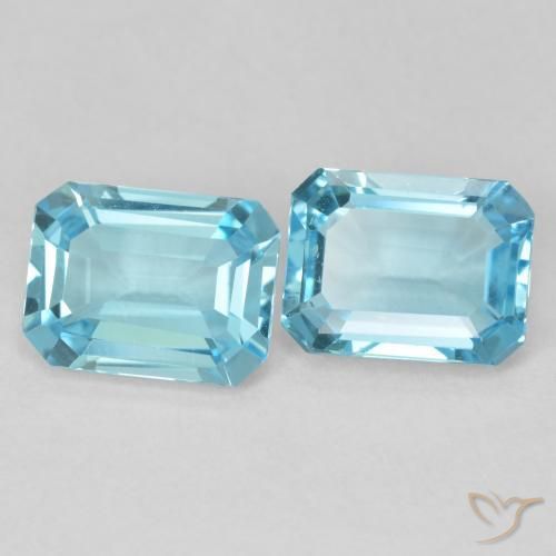 Shop natural 3.32ct 薄いスカイブルー トパーズ gems, 八角形 / エメラルドカット, from ブラジル at GemSelect. In stock, global shipping!