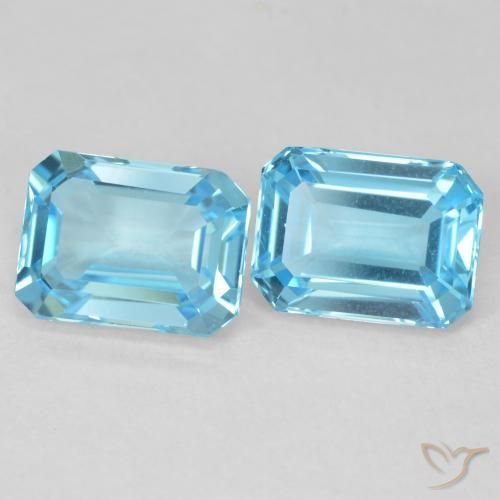 Shop natural 4.05ct スイスブルー トパーズ gems, 八角形 / エメラルドカット, from ブラジル at GemSelect. In stock, global shipping!