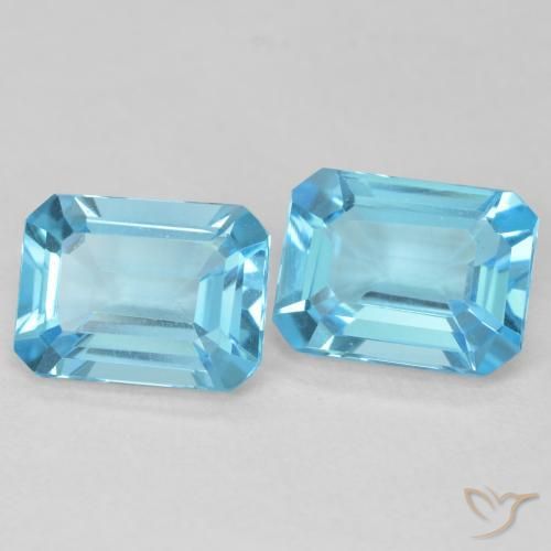 Shop natural 3.62ct スイスブルー トパーズ gems, 八角形 / エメラルドカット, from ブラジル at GemSelect. In stock, global shipping!