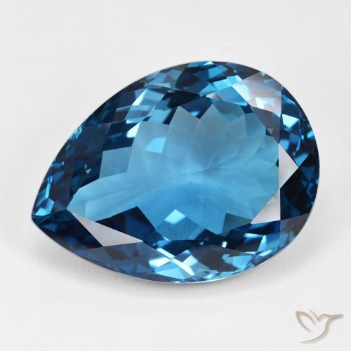 46.46ct 天然 ロンドンブルー トパーズ, 洋梨の形, IF