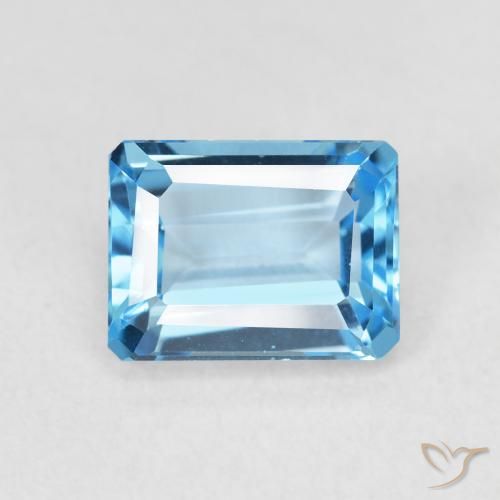 2.31ct 天然 スイスブルー トパーズ, エメラルドカット, VVS