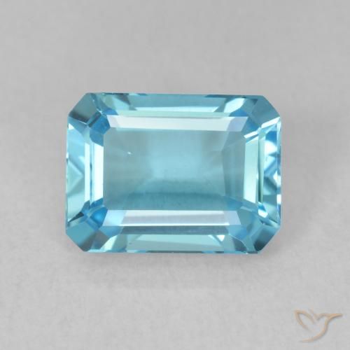 1.89ct 天然 スイスブルー トパーズ, 八角形 / エメラルドカット, VVS, Photo A