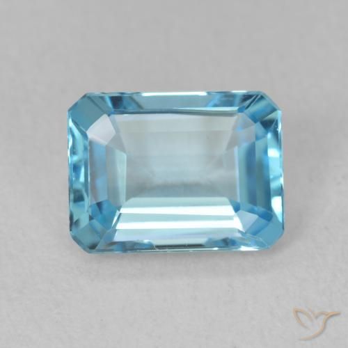 1.76ct 天然 スイスブルー トパーズ, 八角形 / エメラルドカット, VVS, Photo A