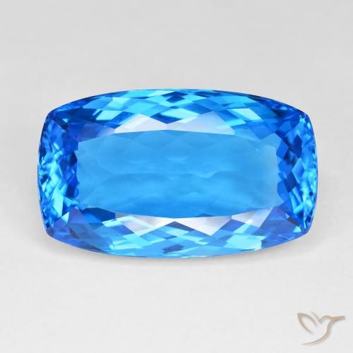 49.70ct 天然 濃いスイスブルー トパーズ, クッション, IF