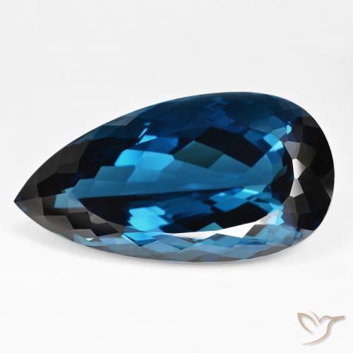 205.95ct 天然 ロンドンブルー トパーズ, 洋梨の形, IF