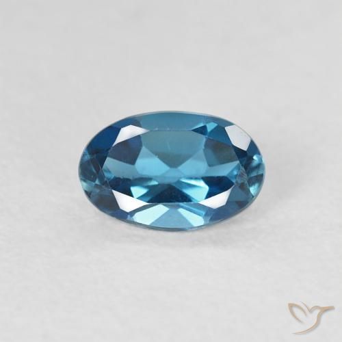 0.57ct 天然 ロンドンブルー トパーズ, 楕円形, VVS-VS