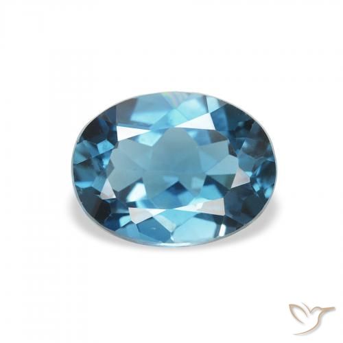 1.62ct 天然 ロンドンブルー トパーズ, 楕円形, VVS-VS