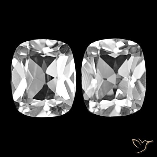 11.92ctw クリアホワイト トパーズ, クッション, VVS-VS