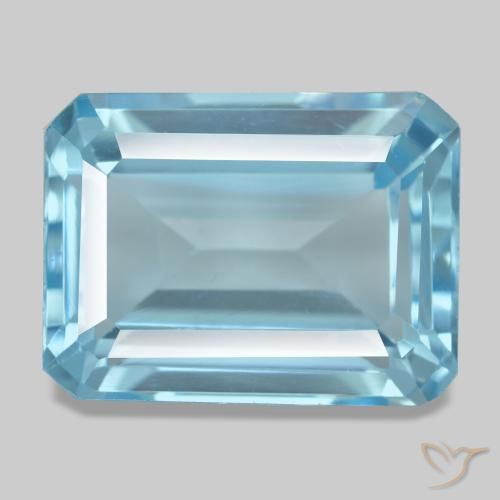 16.66ct ブルー トパーズ, エメラルドカット, VVS-VS