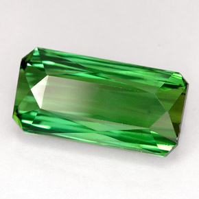 5.80カラットの天然ネオングリーントルマリン（13.9×7.1 mm・エメラルドカット）
