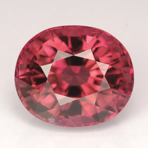 6.12カラットの天然ピンクがかったローズトルマリン（11.3×9.7 mm・オーバルカット）