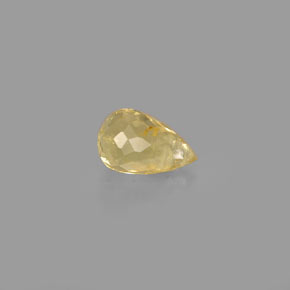 1.00カラットの天然イエロートルマリン（7.4×4.5 mm・ブリオレット）