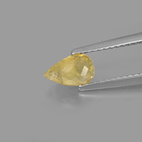 1.00カラットの天然イエロートルマリン（7.4×4.5 mm・ブリオレット）