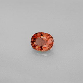 0.87カラットの天然ブロンズオレンジトルマリン（6.5×5.3 mm・オーバルカット）