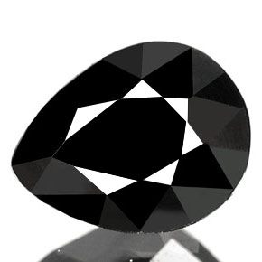0.83カラットの天然黒トルマリン（7×5.5 mm・洋梨の形）