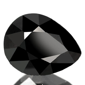0.83カラットの天然黒トルマリン（7×5.5 mm・洋梨の形）