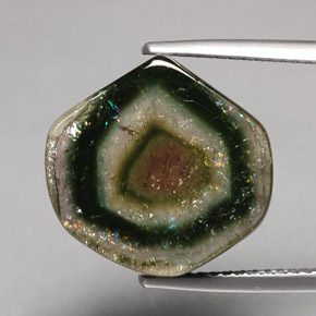 10.79カラットの天然マルチカラートルマリン（15.5×15.1 mm・透明）
