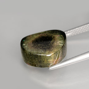 9.19カラットの天然マルチカラートルマリン（13×11.8 mm・ファンシーシェイプ）