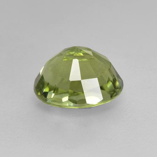1.27カラットの天然Pear Green トルマリン（7×6 mm・オーバルカット）