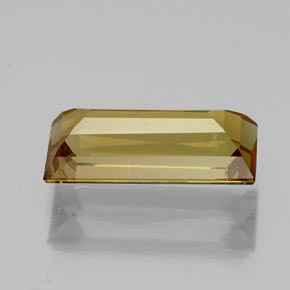 1.55カラットの天然ゴールデンイエロートルマリン（10.4×4.5 mm・バゲット）