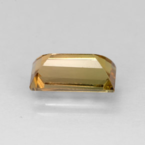 1.03カラットの天然ゴールデンイエロートルマリン（8×4.1 mm・バゲット）