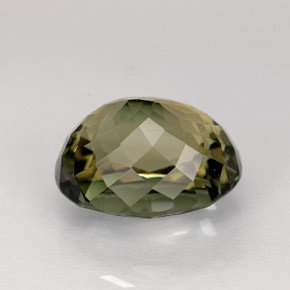3.43カラットの天然ゴールデングリーントルマリン（9.9×8.2 mm・オーバルカット）