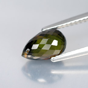 1.98カラットの天然マルチカラートルマリン（8.8×5.7 mm・ブリオレット）