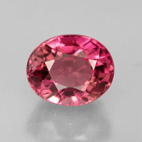 1.45カラットの天然ローズピンクトルマリン（7.3×6 mm・オーバルカット）