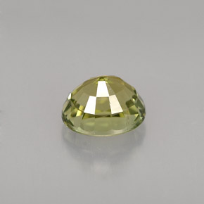 1.29カラットの天然黄色がかった緑トルマリン（7.1×6 mm・オーバルカット）