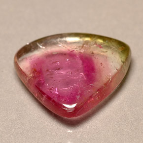 3.30カラットの天然バイカラートルマリン（13.2×11.6 mm・透明）
