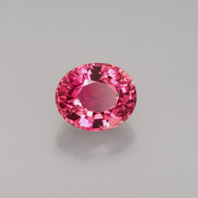 1.12カラットの天然レッドピンクトルマリン（6.8×5.7 mm・オーバルカット）