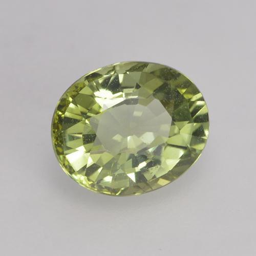 0.79カラットの天然薄いフォレストグリーントルマリン（6.3×5.2 mm・オーバルカット）