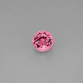 0.72カラットの天然パープルピンクトルマリン（5.26 mm・ラウンドカット）