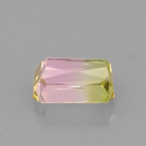 1.86カラットの天然ウォーターメロントルマリン（8.4×6 mm・エメラルドカット）