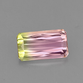 1.51カラットの天然ウォーターメロントルマリン（9.3×5.3 mm・エメラルドカット）