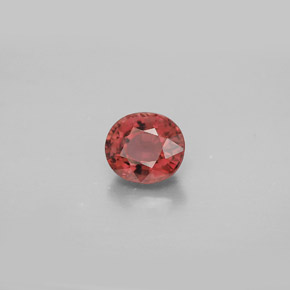 0.99カラットの天然ピンクがかったローズトルマリン（6.4×5.6 mm・オーバルカット）