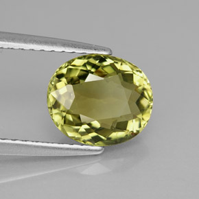 1.93カラットの天然ゴールデングリーントルマリン（8.6×7.4 mm・オーバルカット）