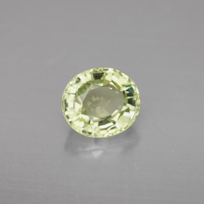 1.88カラットの天然黄色がかった緑トルマリン（8.1×7.1 mm・オーバルカット）