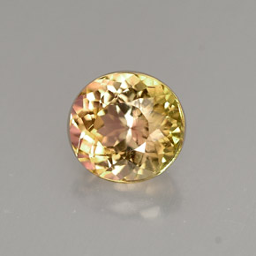 1.17カラットの天然マルチカラートルマリン（6.5×6.2 mm・オーバルカット）