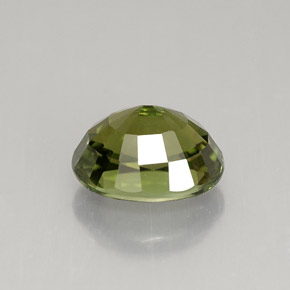 1.66カラットの天然ゴールデングリーントルマリン（8×6.6 mm・オーバルカット）