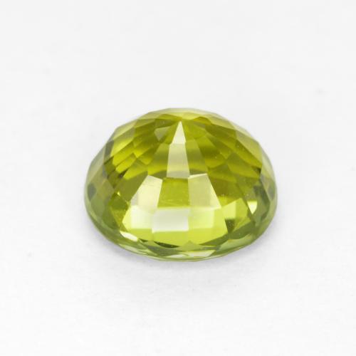 1.11カラットの天然黄色がかった緑トルマリン（6.5×6.1 mm・オーバルカット）
